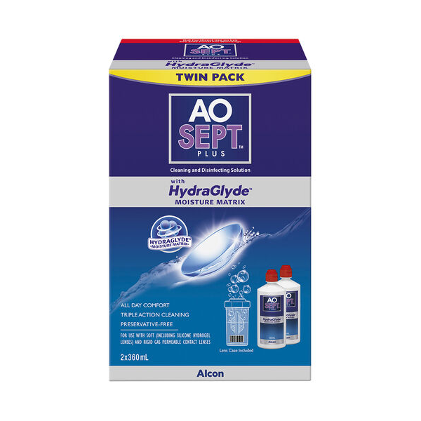 Aosept Plus With Hydraglyde Twin Pack 2 X 360ml