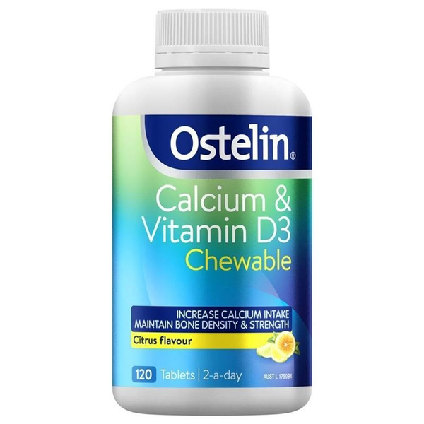 Ostelin Calcium &amp; Vitamin D3 120 Chewable Tablets