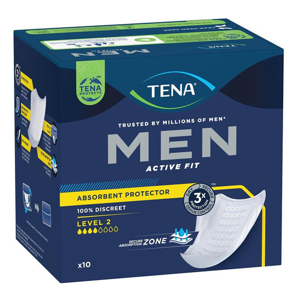 Tena Men Active Fit Absorbent Protector 10/Pack - Level 2