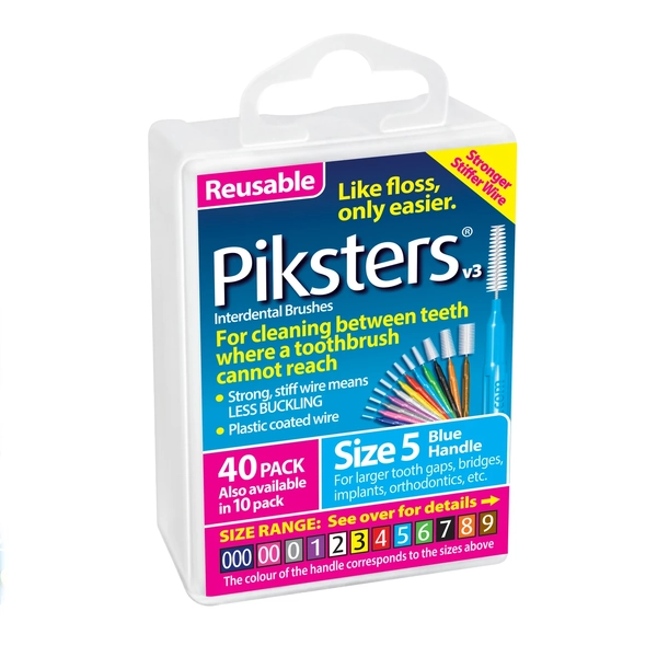 Piksters Interdental Brushes Size 5 Blue 40 Pack