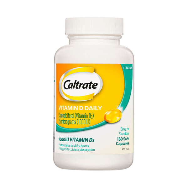 Caltrate Vitamin D 1000IU 180 Capsules