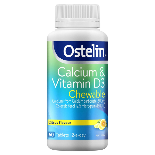 Ostelin Calcium &amp; Vitamin D3 60 Chewable Tablets