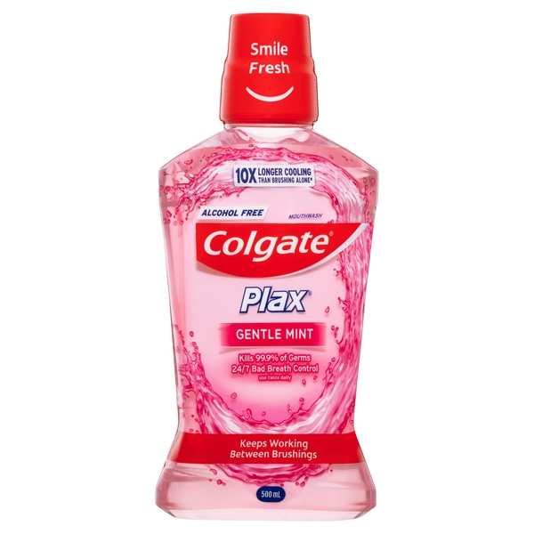 Colgate Plax Gentle Mint Alcohol Free Mouthwash 500ml