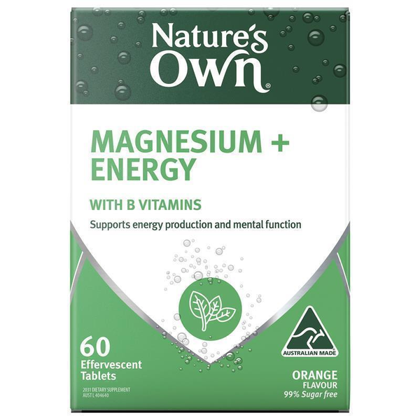 Nature's Own Magnesium + Energy 60 Effervescent Tablets