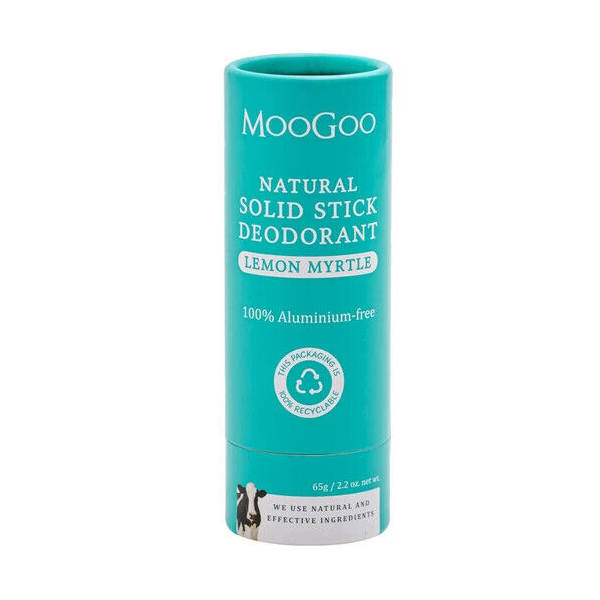 MooGoo Natural Solid Stick Deodorant Lemon Myrtle 65g