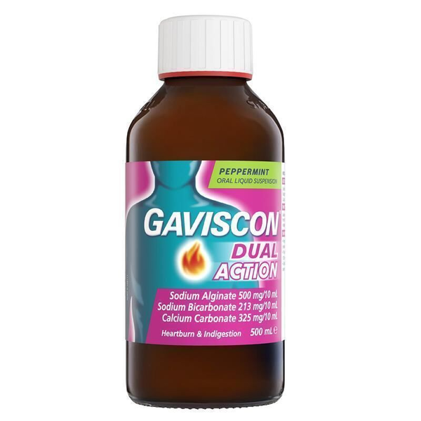 Gaviscon Dual Action Peppermint Liquid Suspension 500ml