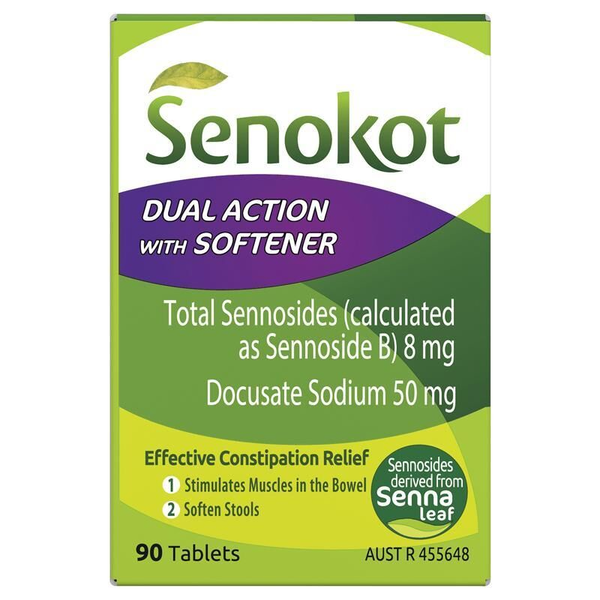 Senokot Dual Action With Softener 90 Tablets