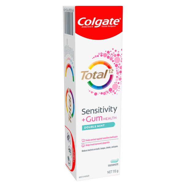 Colgate Total 12 Sensitivity + Gum Health Double Mint Toothpaste 115g