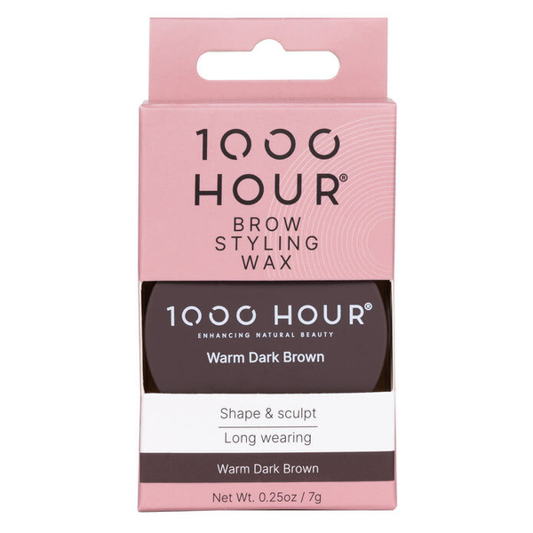 1000 Hour Brow Styling Wax 7g - Warm Dark Brown