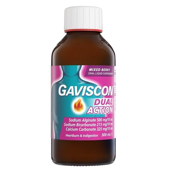 Gaviscon Dual Action Mixed Berry Liquid Suspension 500ml