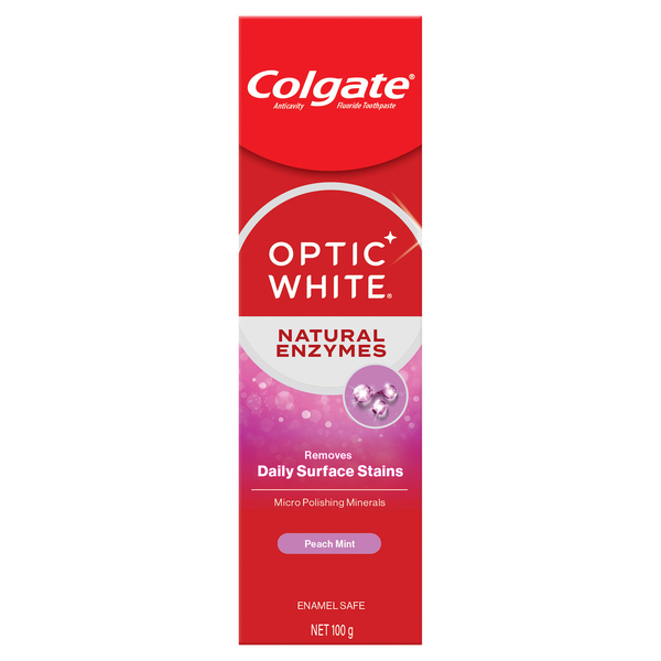 Colgate Optic White Peach Mint Toothpaste 100g