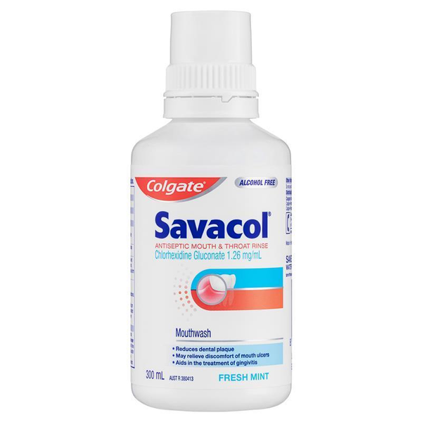 Colgate Savacol Alcohol Free Fresh Mint Mouthwash 300ml 