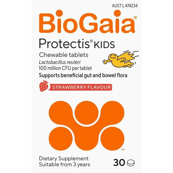 BioGaia Protectis Kids 30 Strawberry Flavour Chewable Tablets