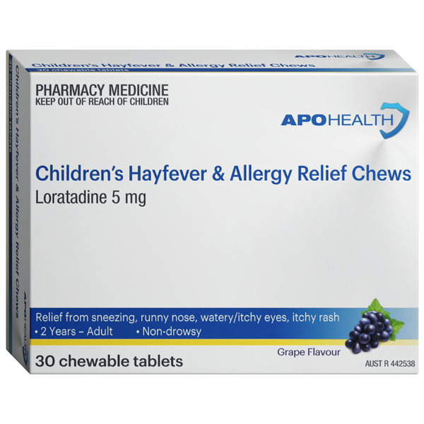 APH Children's Hayfever &amp; Allergy Relief 30 Chews Same as Claratyne Children