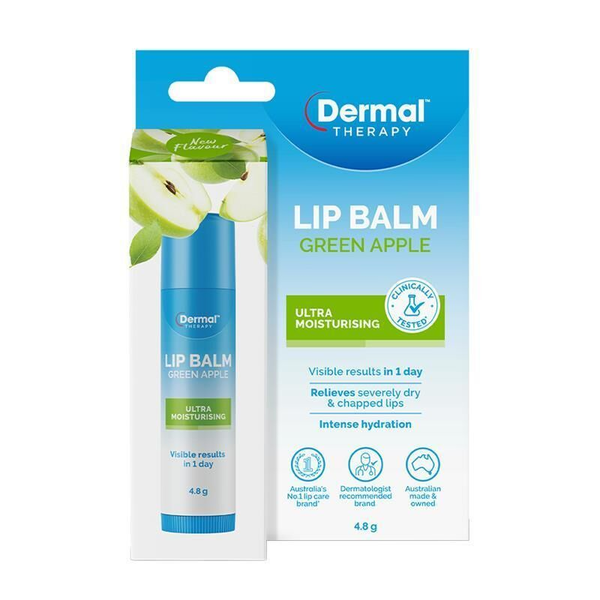 Dermal Therapy Lip Balm Green Apple Stick 4.8g