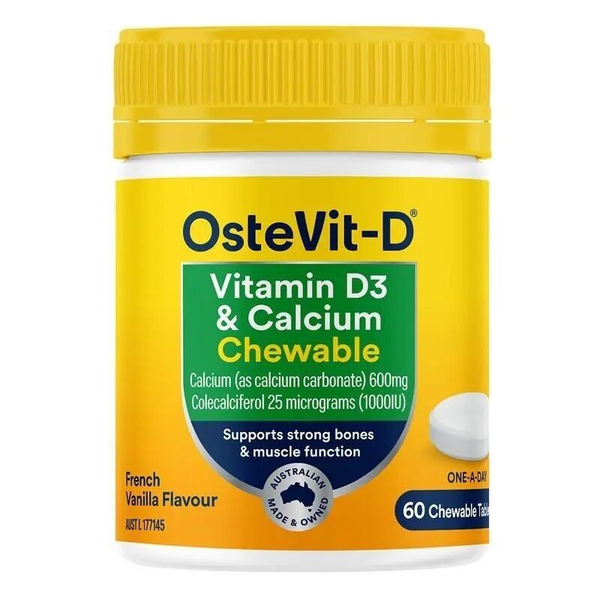 OsteVit-D Vitamin D3 &amp; Calcium Chewable 60 Tablets