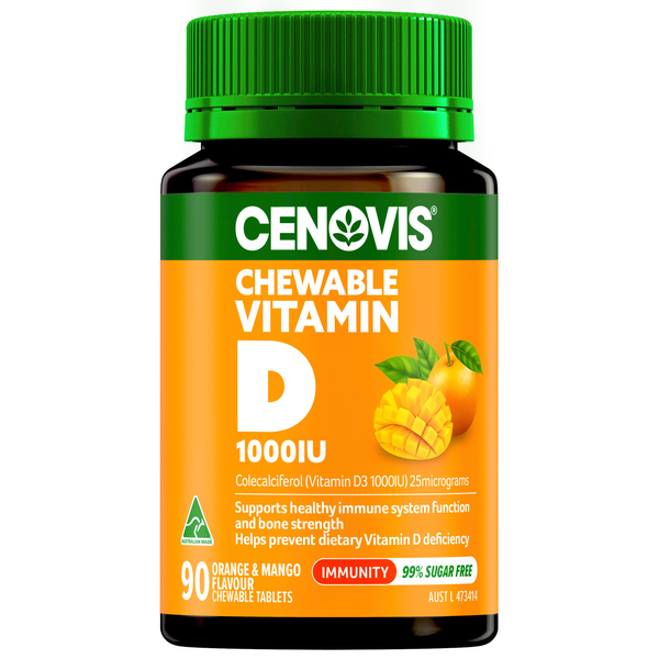 Cenovis Chewable Vitamin D 1000IU 90 Tablets