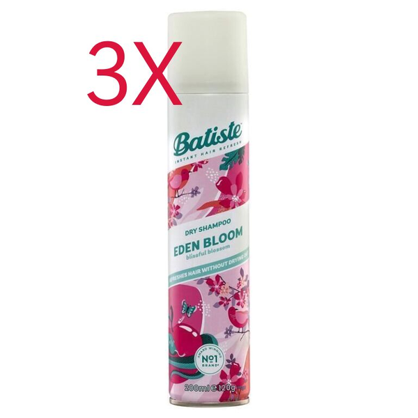 3X Batiste Dry Shampoo Eden Bloom 200ml