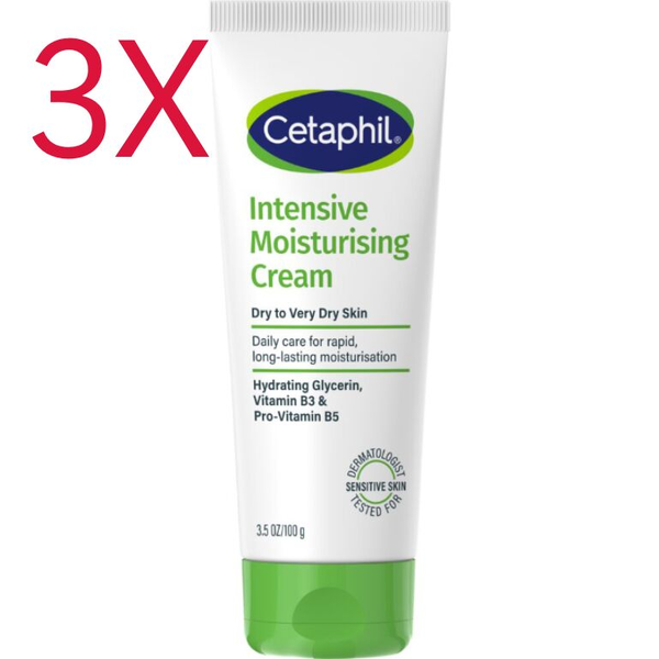 3X Cetaphil Intensive Moisturising Cream 100g