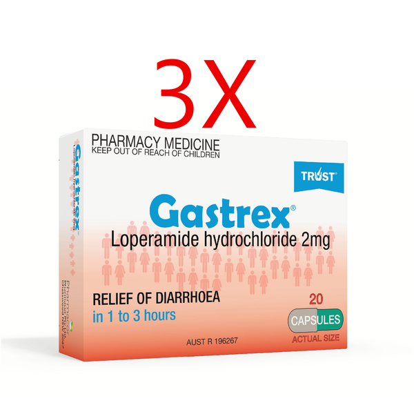Trust Gastrex 60 Capsules Same as Imodium