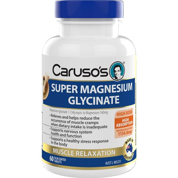 Caruso's Super Magnesium Glycinate 60 Tablets