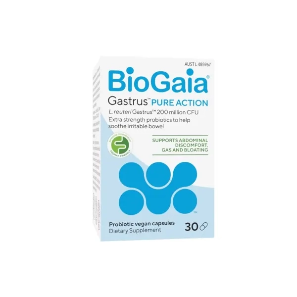 BioGaia Gastrus Pure Action 30 Capsules
