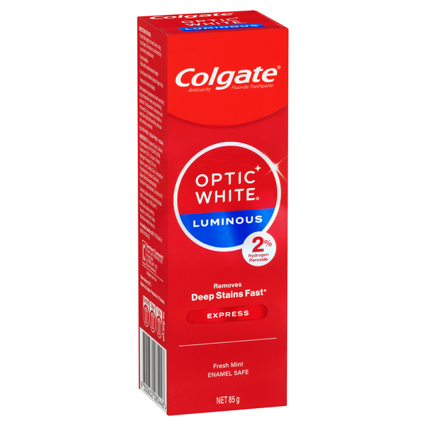 Colgate Optic White Luminous Express Fresh Mint Toothpaste 85g