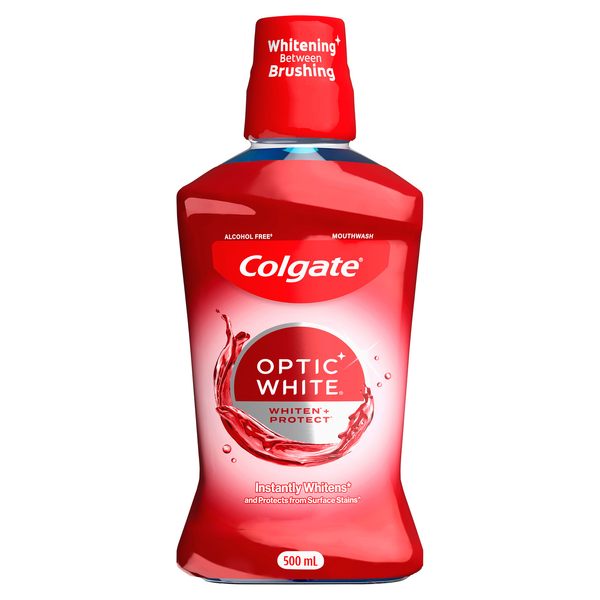 Colgate Optic White Alcohol Free Mouthwash 500ml