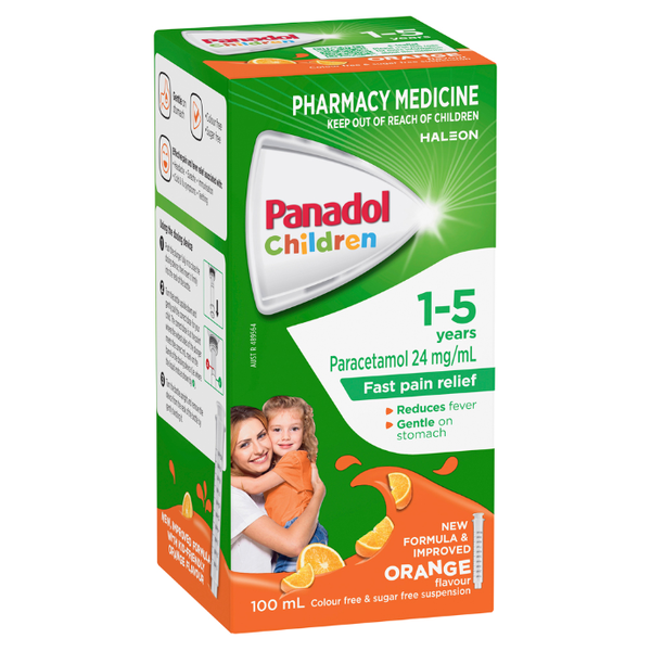 Panadol Children 1 - 5 Years Orange 100ml Suspension