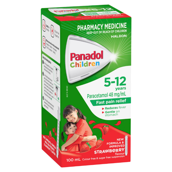 Panadol Children 5 - 12 Years Strawberry 100ml Suspension