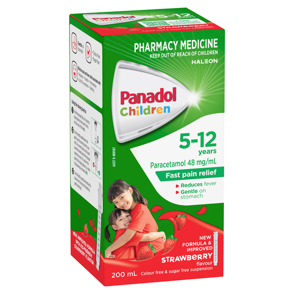 Panadol Children 5 - 12 Years Strawberry 200ml Suspension