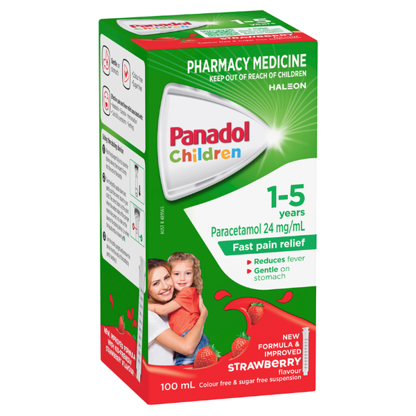 Panadol Children 1 - 5 Years Strawberry 100ml Suspension