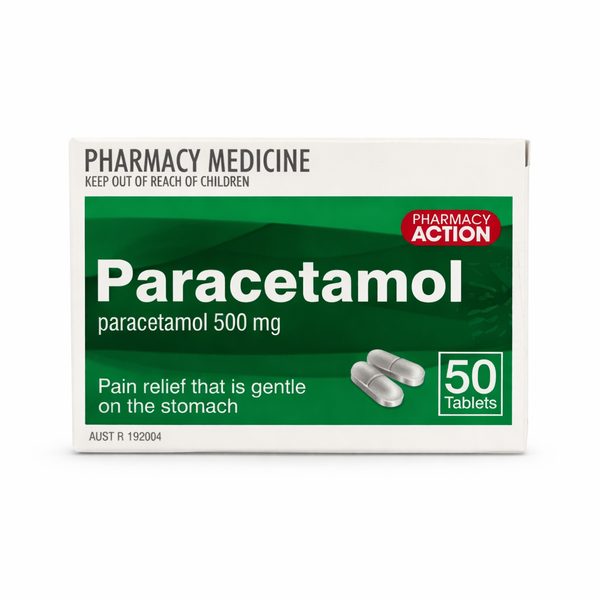 Pharmacy Action Paracetamol 500mg 50 Tablets Same as Panadol