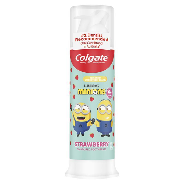 Colgate Kids Minions Strawberry Toothpaste Pump 6+ Years 85g