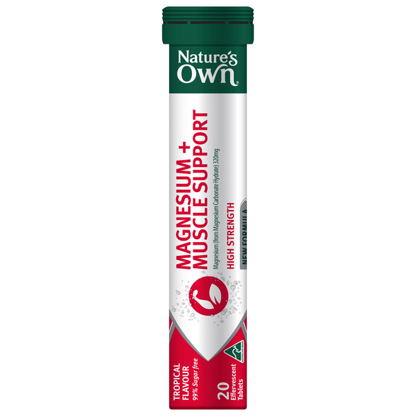 Nature's Own Magnesium + Muscle Support 20 Effervescent Tablets