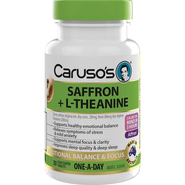 Caruso's Saffron + L-Theanine 30 Tablets