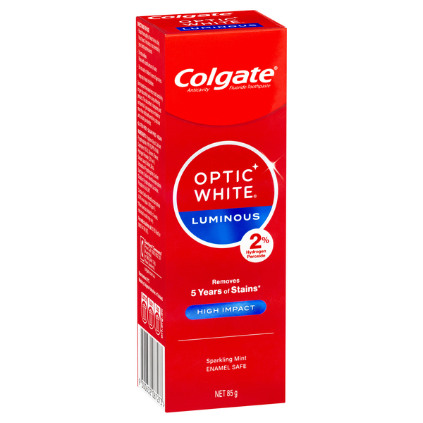 Colgate Optic White Luminous High Impact Sparkling Mint Toothpaste 85g