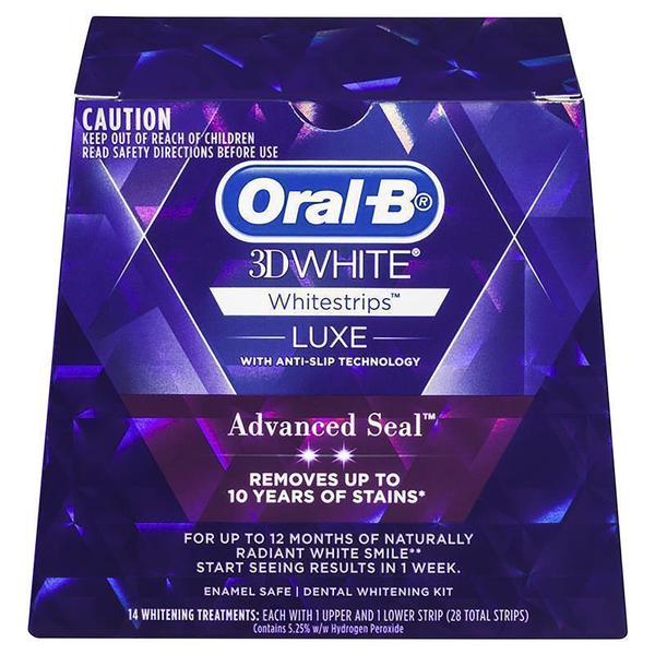 Oral B 3D White Whitestrips Lux Advanced Seal 14 Treatments