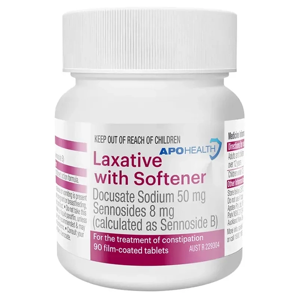 APH Laxative With Softener 90 Tablets Same as Coloxyl with Senna