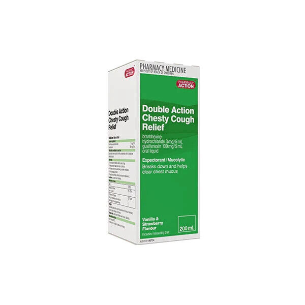 Pharmacy Action Double Action Chesty Cough 200ml Same as Chesty Forte