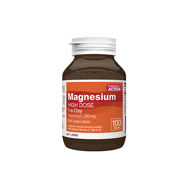 Pharmacy Action Magnesium 300mg 100 Tablets Same As Blackmores Bio Magnesium