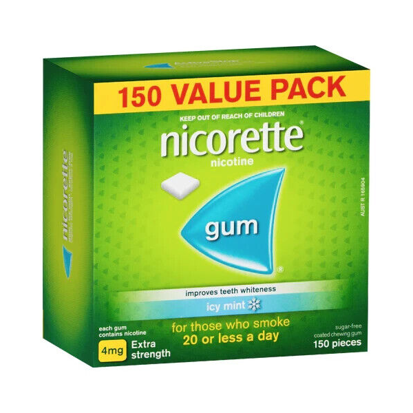 Nicorette Gum Icy Mint Extra Strength 4mg 150 Chewing Gums