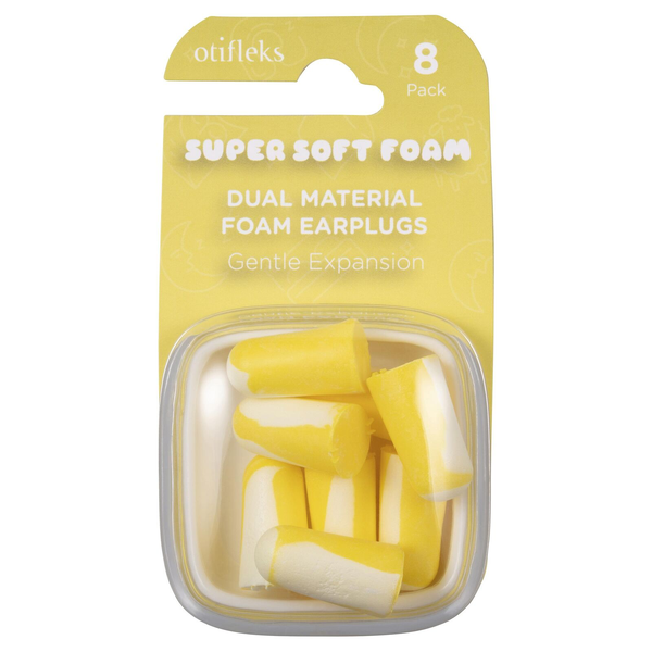 Otifleks Dual Material Foam Ear Plugs 8 Pack