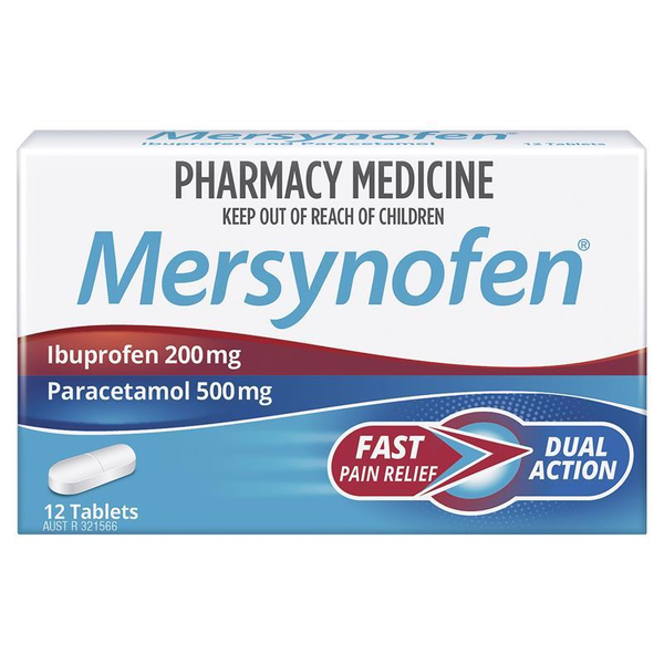 Mersynofen Dual Action 12 Tablets