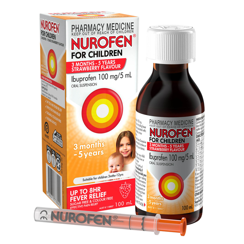 Nurofen For Children 3 Months - 5 Years Strawberry 100ml