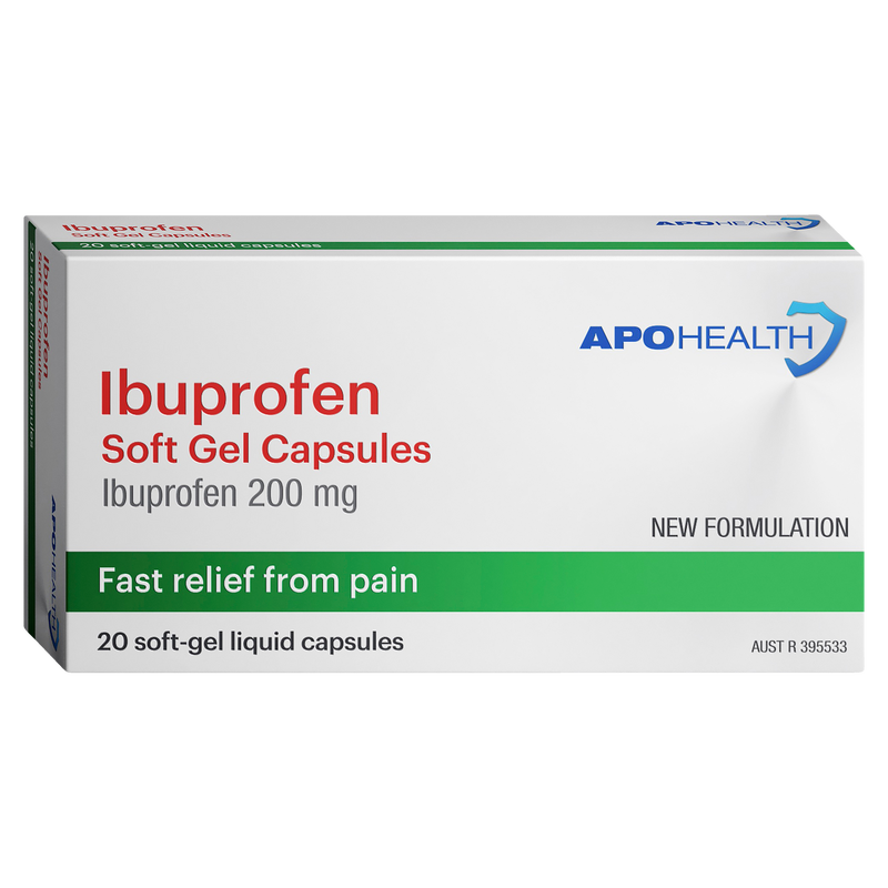 APH Ibuprofen 200mg 20 Soft Gel Capsules