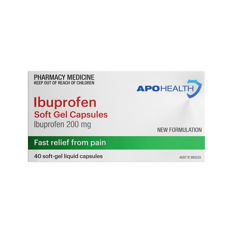 APH Ibuprofen 200mg 40 Soft Gel Capsules