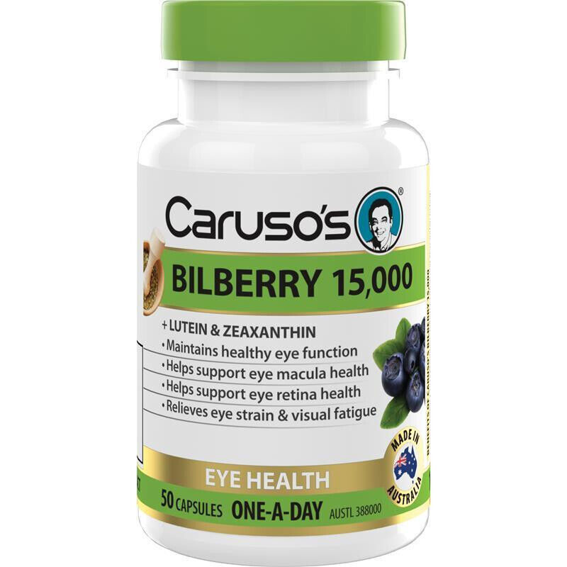 Caruso's Bilberry 15,000 50 Capsules