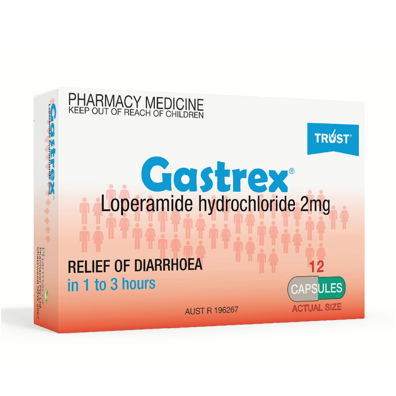 Trust Gastrex 12 Capsules Same as Imodium