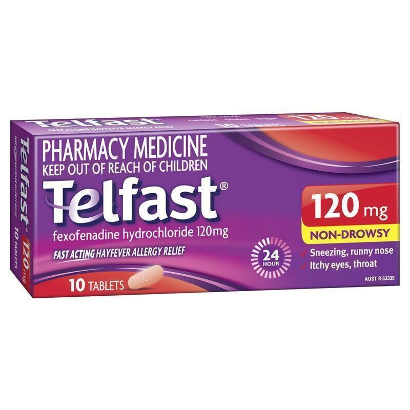 Telfast 120mg 10 Tablets 